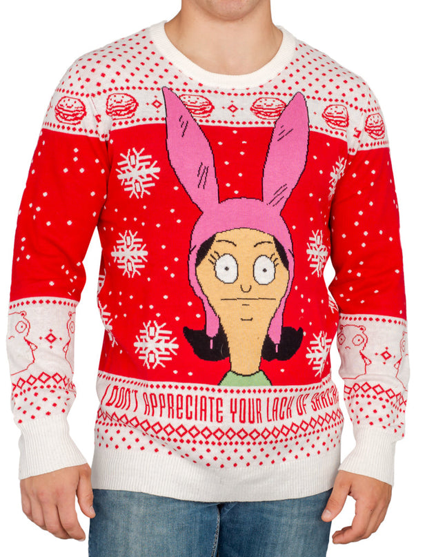 Bobs Burgers Louise Lack of Sarcasm Ugly Sweater