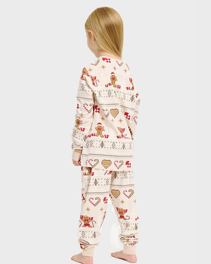 Christmas Cookie Pajamas in Beige for Kids - Family Style