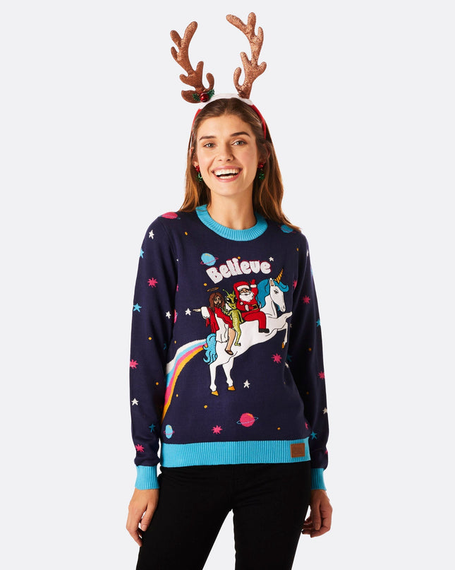 Women's Believe Christmas Sweater