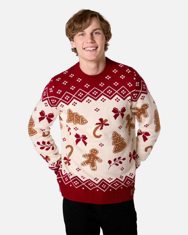 Men's Gingerbread Christmas Sweater for Holiday Fun