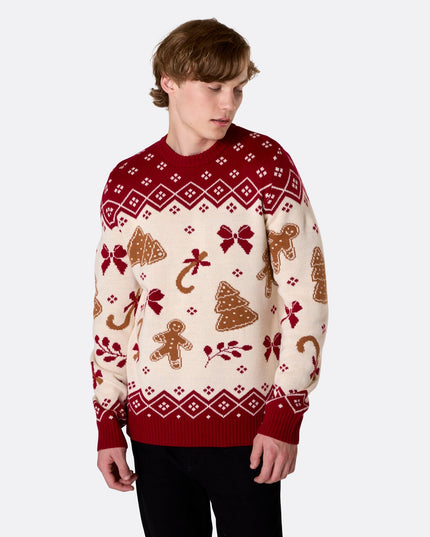Men's Gingerbread Christmas Sweater for Holiday Fun