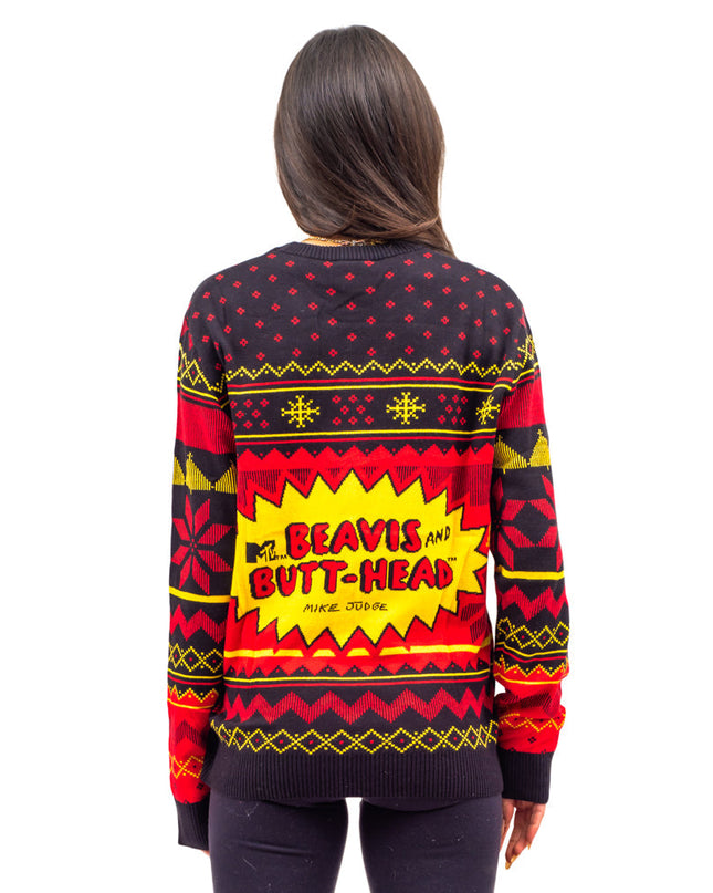 Beavis and Butthead Rock and Roll Ugly Sweater