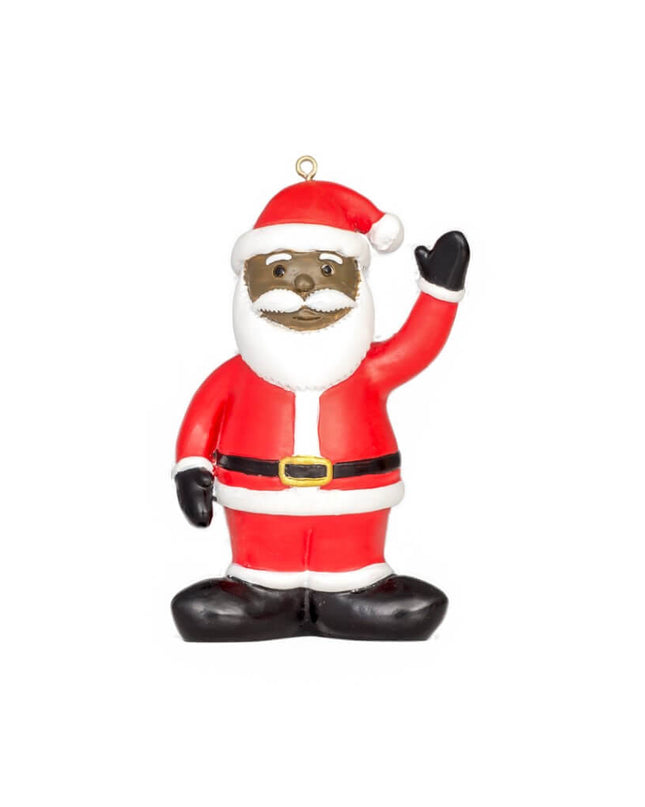 Black Santa Christmas Tree Ornament