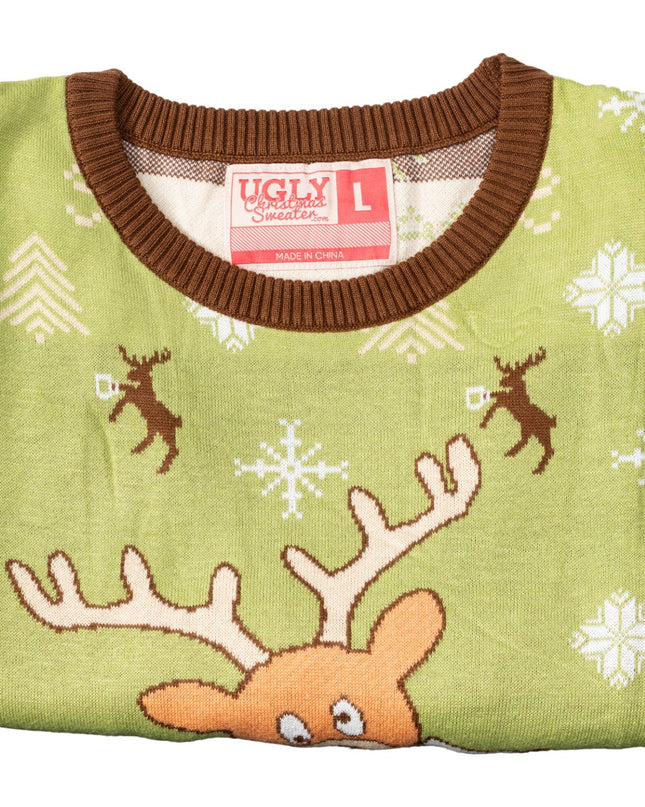 Blitzen Drunk Funny Adult Ugly Christmas Sweater