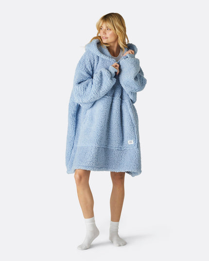 HappyHoodie Blue Sherpa for Adults - Warm and Stylish
