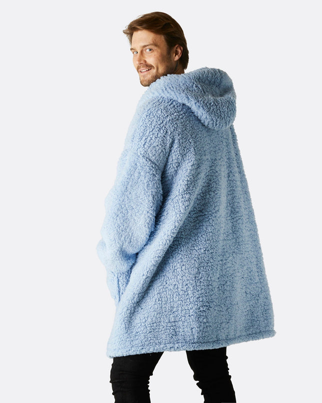 HappyHoodie Blue Sherpa for Adults - Warm and Stylish