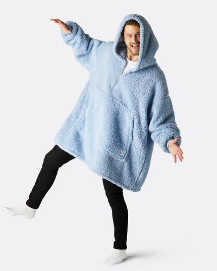 HappyHoodie Blue Sherpa for Adults - Warm and Stylish