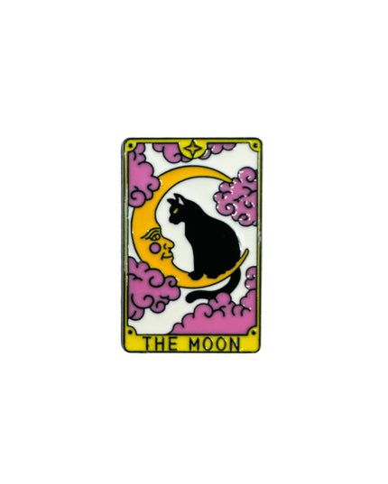 Cat Tarot Pin | The Moon | Halloween Accessories
