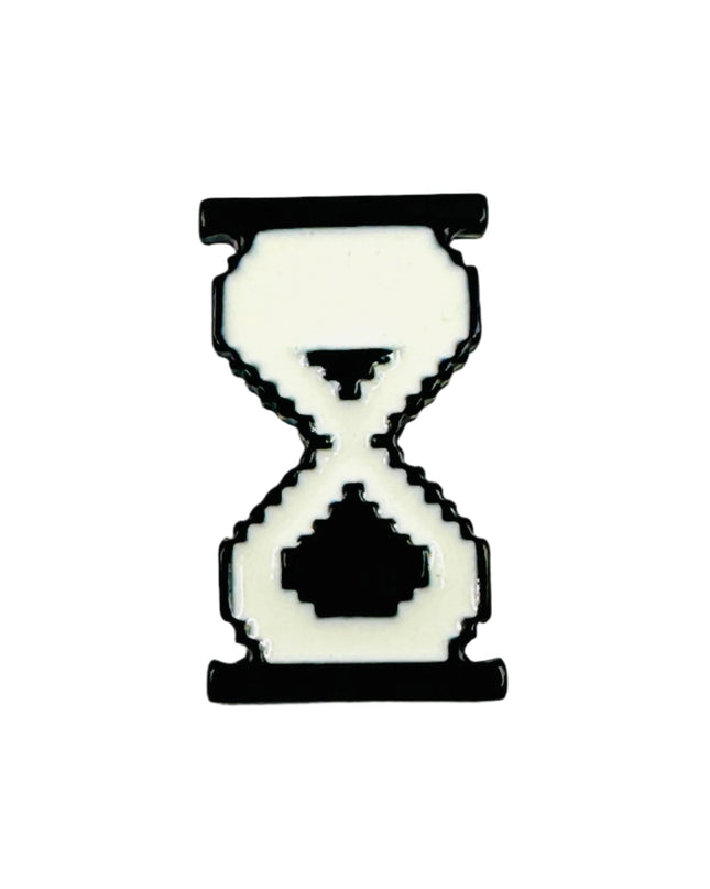 Pixel Hourglass Pin Badge