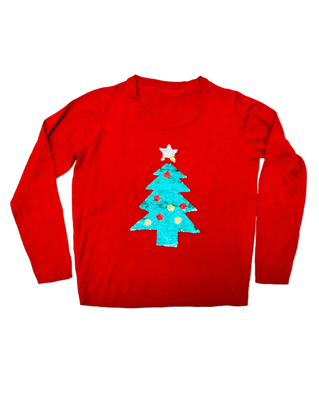 Vintage Christmas Sweater - Glittery Christmas Tree