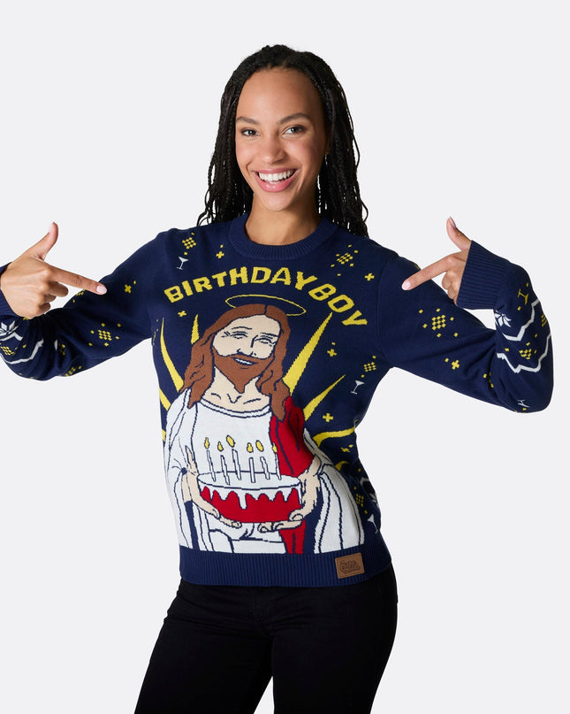 Women's Birthday Boy Christmas Sweater
