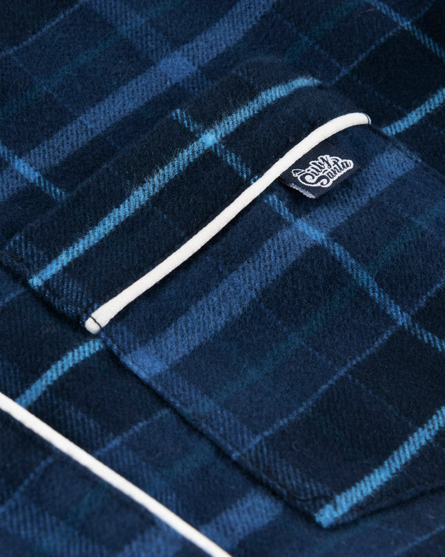 Kids' Blue Flannel Christmas Pyjamas