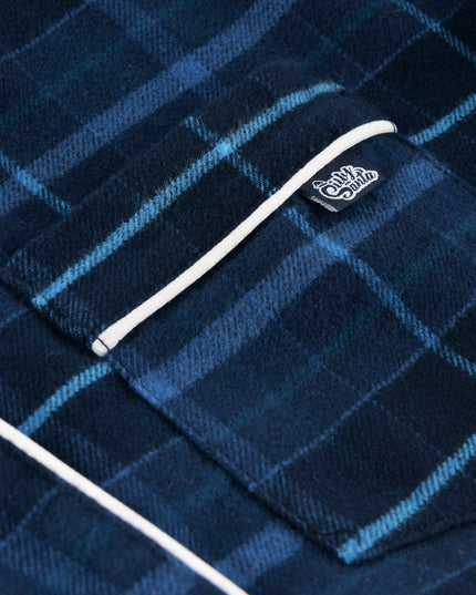 Blue Flannel Christmas Pyjamas Family