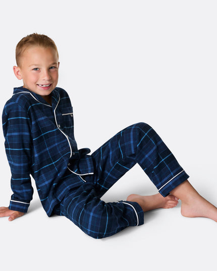 Kids Blue Flannel Pyjamas