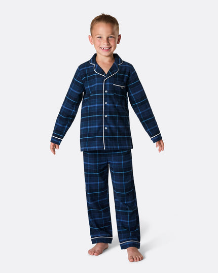 Blue Flannel Christmas Pyjamas Family