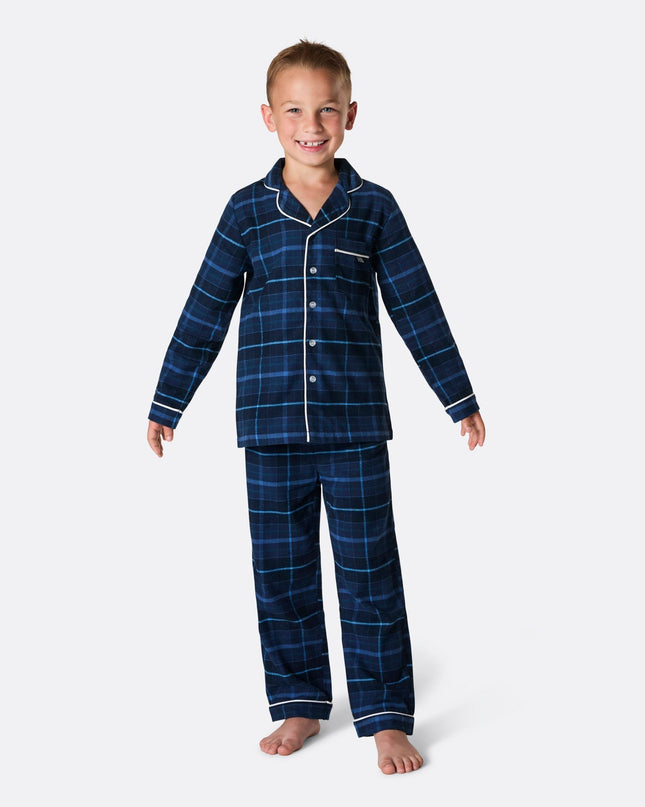 Blue Flannel Family Christmas Pajamas | Warm Holiday Sleepwear