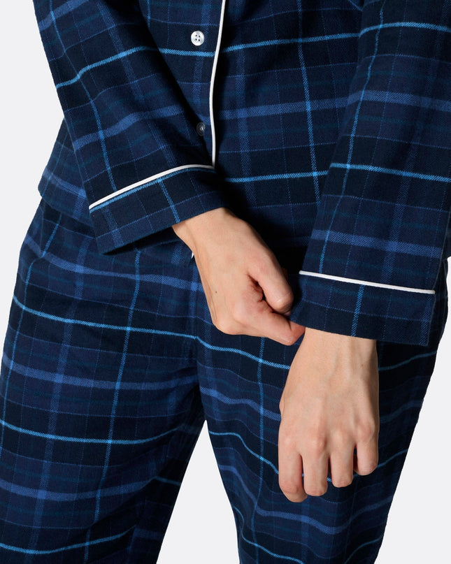 Blue Flannel Christmas Pyjamas Family