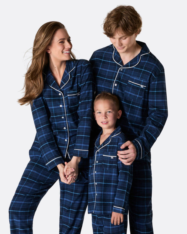 Blue Flannel Family Pyjamas