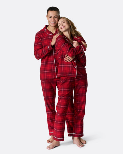 Women's Red Flannel Christmas Pyjamas