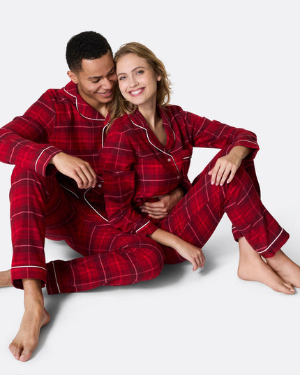 Women's Red Flannel Christmas Pyjamas