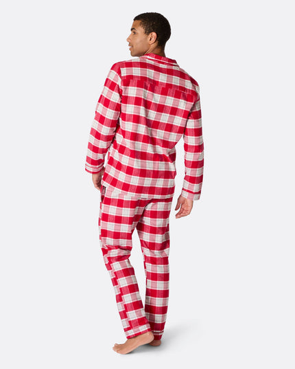 Red Flannel Christmas Pajamas for Men