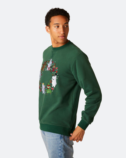 Men's Moomin Green Christmas Sweatshirt