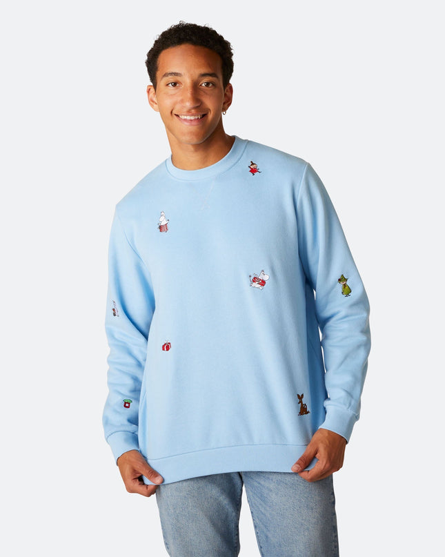 Men's Moomin Blue Christmas Sweatshirt