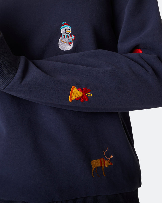 Blue College Women's Christmas Sweater