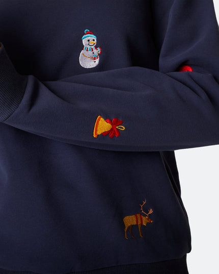 Blue College Men's Christmas Sweater