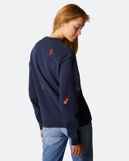 Blue College Women's Christmas Sweater