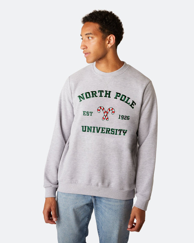 Men's North Pole University Christmas Sweatshirt