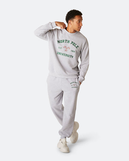 Men's North Pole University Christmas Sweat Set