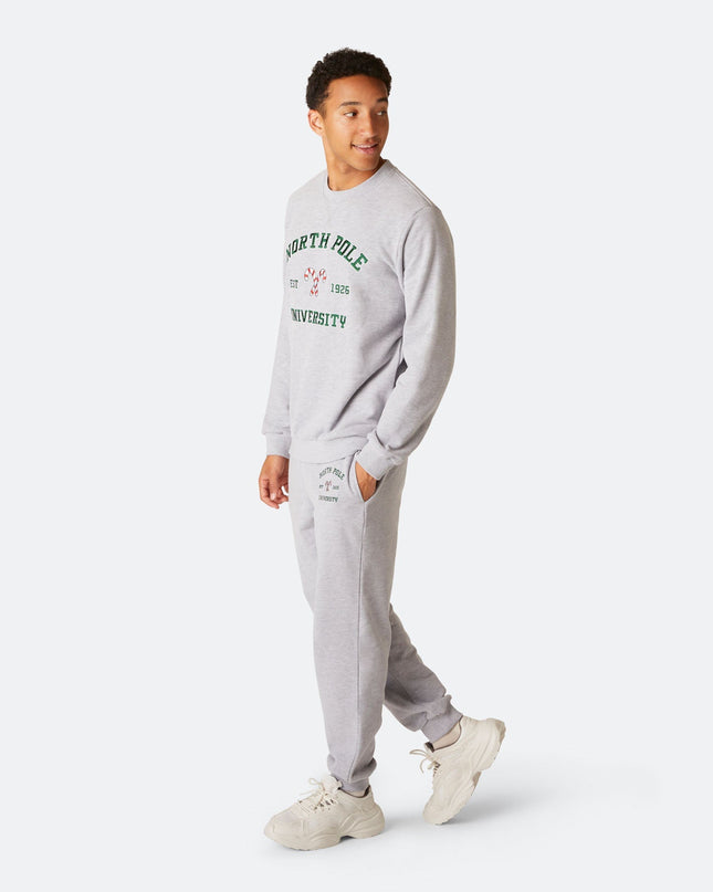 Men's North Pole University Christmas Sweat Set