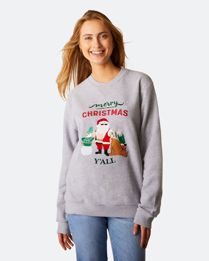 Women's Merry Christmas Y'all Christmas Sweatshirt