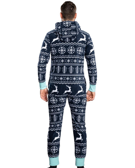 Ugly Christmas Sweater Fair Isle Adult Union Suit Pajamas