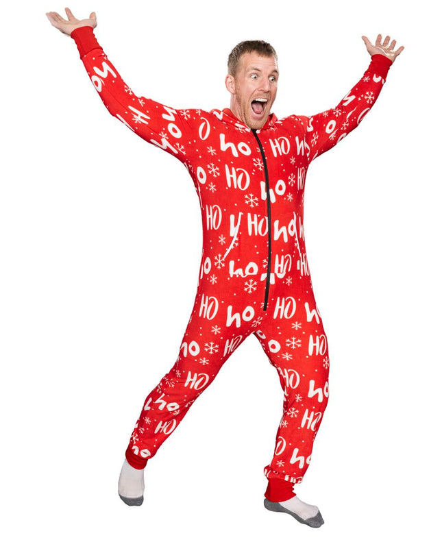 Ugly Christmas Sweater Fair Isle Adult Union Suit Pajamas