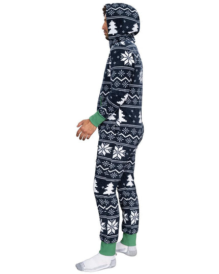 Ugly Christmas Sweater Fair Isle Adult Union Suit Pajamas