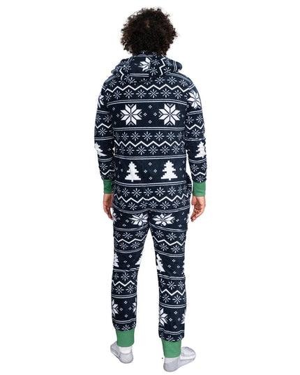 Ugly Christmas Sweater Fair Isle Adult Union Suit Pajamas