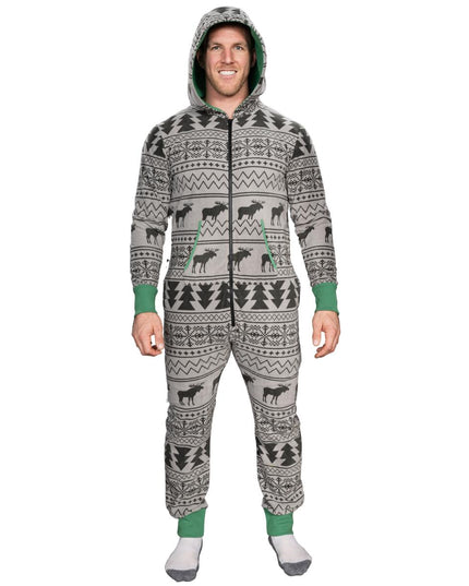 Ugly Christmas Sweater Fair Isle Adult Union Suit Pajamas