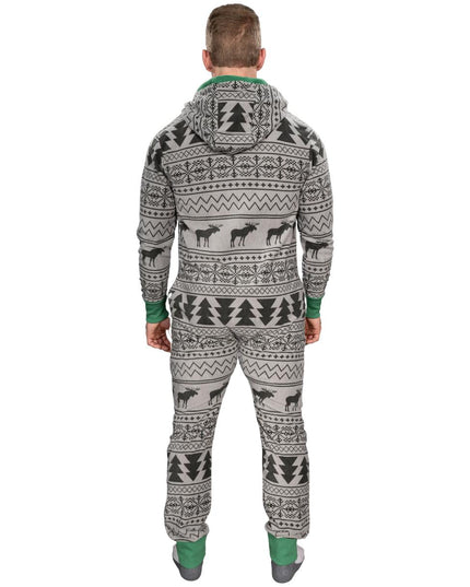 Ugly Christmas Sweater Fair Isle Adult Union Suit Pajamas