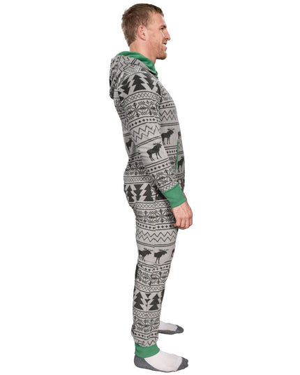 Ugly Christmas Sweater Fair Isle Adult Union Suit Pajamas
