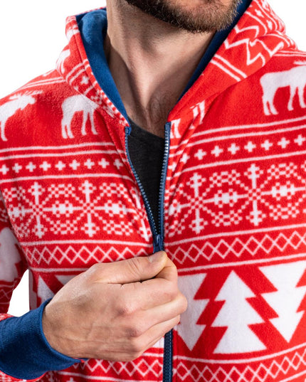 Ugly Christmas Sweater Fair Isle Adult Union Suit Pajamas