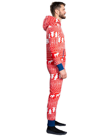 Ugly Christmas Sweater Fair Isle Adult Union Suit Pajamas
