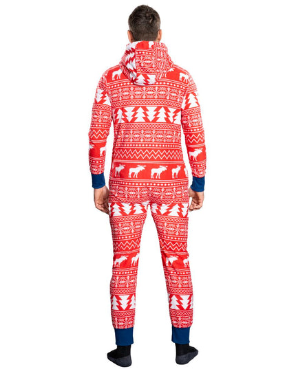 Ugly Christmas Sweater Fair Isle Adult Union Suit Pajamas