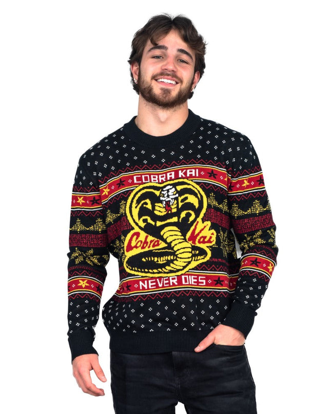 Cobra Kai Never Dies Ugly Christmas Sweater