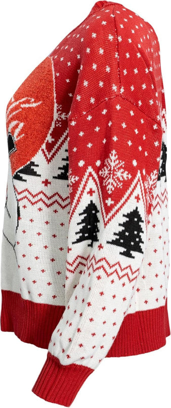 Coca-Cola Heart Polar Bear Women's Ugly Christmas Sweater