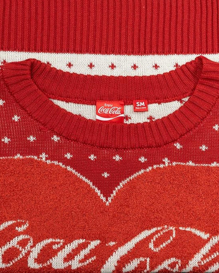 Coca-Cola Heart Polar Bear Women's Ugly Christmas Sweater