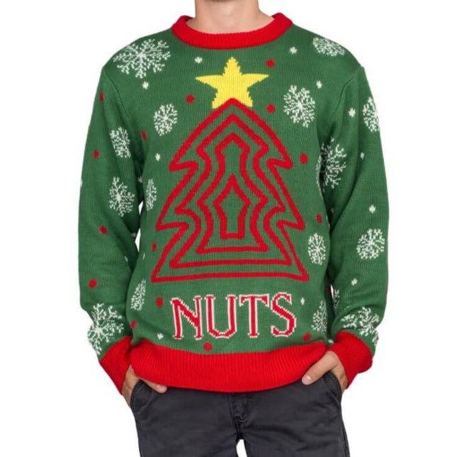Chest and Nuts Snowflakes Ugly Christmas Sweater