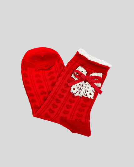 Cute Red Design III Socks - Festive Accessory