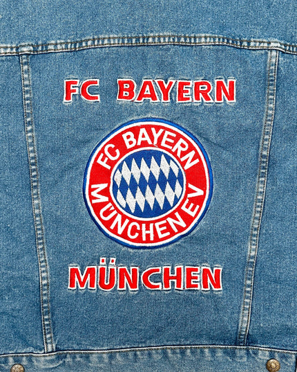 Vintage FC Bayern München Denim Vest | Stylish Fan Gear